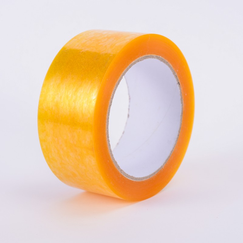 Selo de embalagem Bopp fita transparente amarela de alta viscosidade
